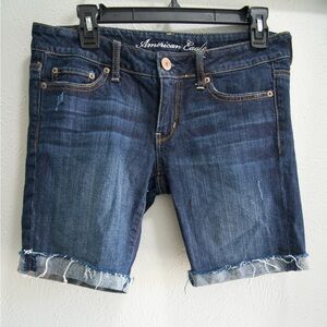 American Eagle Outfitters Dark Blue Denim Shorts